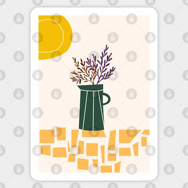 flowers in a vase Sticker by Wild Green Leaves